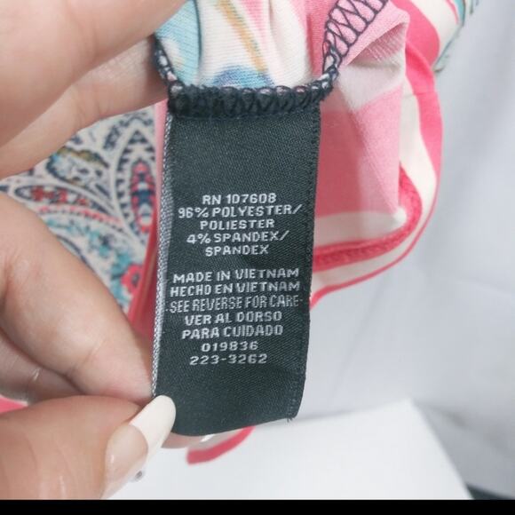 R&K Striped Mirror Print Stripe Artsy Coastal Nautical Stretch Dress Size 6 - Picture 5 of 5